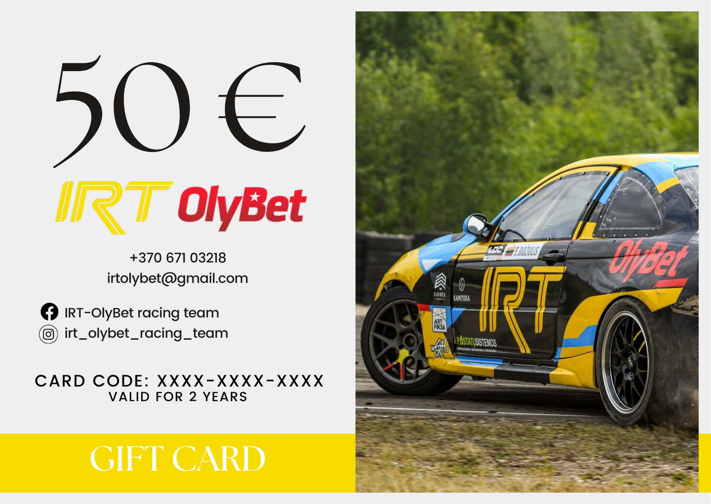 IRT Shop Gift Card - IRT Shop